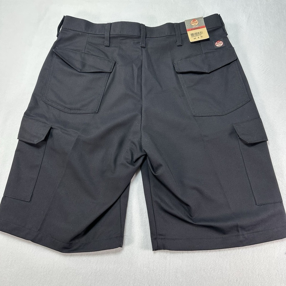 Red Kap Cargo Shorts Men's 34x12 Black Workwear Utility Rugged Durable PT66BKO - Picture 2 of 10